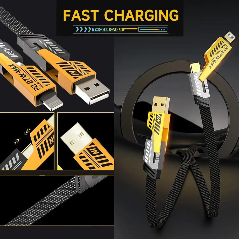 4 in 1 Fast Charging Cable 65w - Image 3