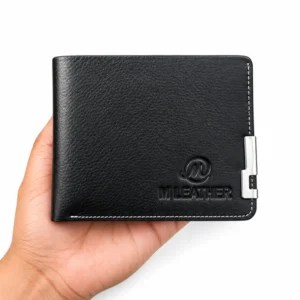 Stylist genuine leather Wallet (Black)