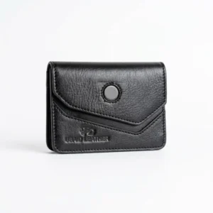 Mini leather card holder (black)