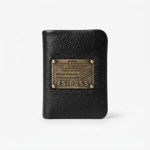 Multi functional sports leather wallet (Black)